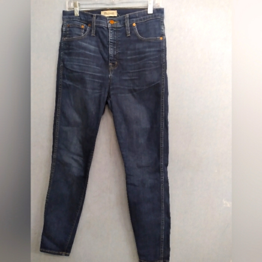 Madewell High Rise Skinny Jeans‎ Dark Wash Denim Slimming Fit Size 26